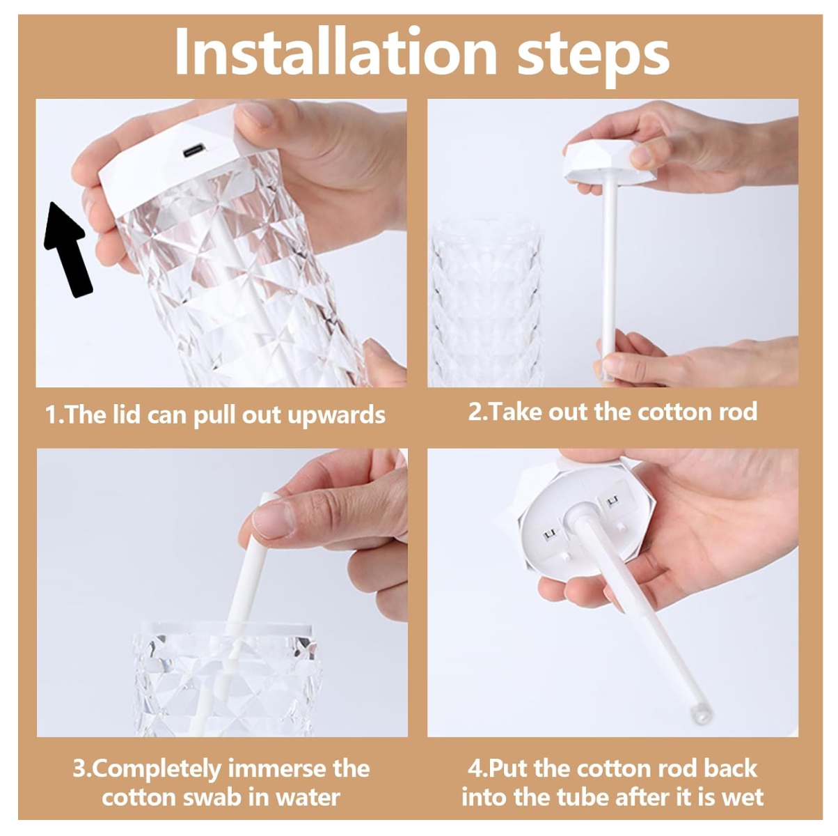 Miniatura 2 de Lampara Humificador Cristal RGB